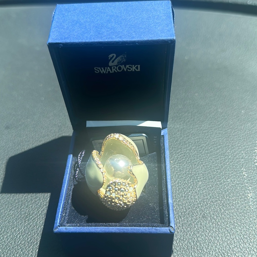 Swarovski Crystal Limelight Enamel Statement Ring